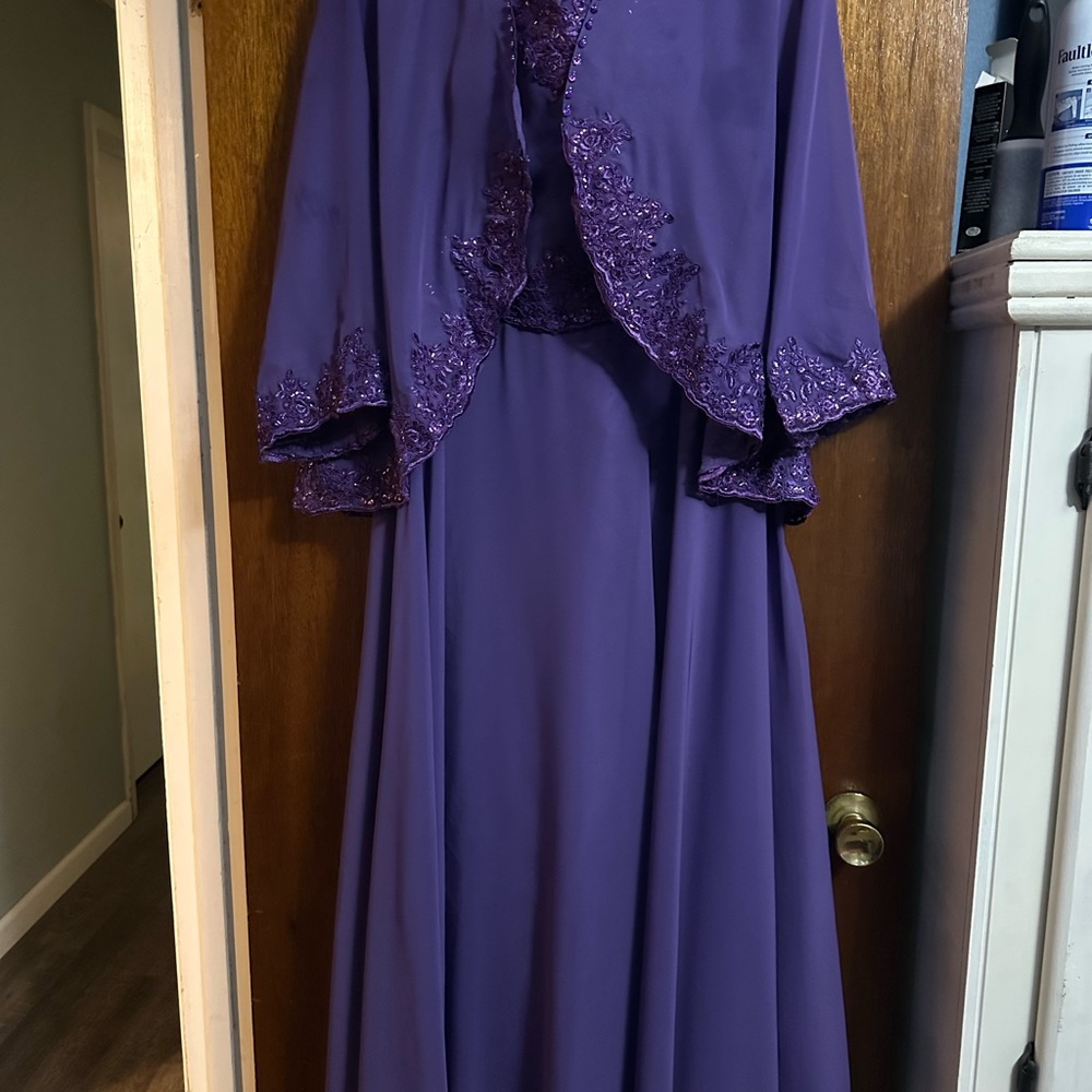 Elegant Purple Dress with Unique Design